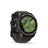 Garmin Fenix 8 PRO Amoled 51mm Sapphire Carbon Gray DLC Titanium fekete/sötétszürke szilikon szíjjal pulzusmérő óra