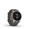 Garmin Fenix 7S Pro Solar Ezüst Grafitszürke Szilikon Szíjjal pulzusmérő óra
