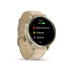 Garmin Venu 4 - 41mm Lunar Gold-Bone pulzusmérő óra Szilikon és Bőr szíjjal