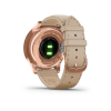 Garmin vívomove LUXE 18K Rose-Gold pulzusmérő óra Italian bőrszíjjal