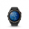 Garmin Fenix 8 PRO Amoled 51mm Sapphire Carbon Gray DLC Titanium fekete/sötétszürke szilikon szíjjal pulzusmérő óra