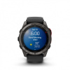 Garmin Fenix 8 PRO MICROLED 51mm Sapphire Carbon Gray DLC Titanium fekete/sötétszürke szilikon szíjjal pulzusmérő óra