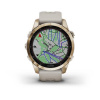 Garmin fenix 7S Pro Sapphire Krémarany homokkő színű szilikon szíjjal pulzusmérő óra