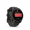 Garmin Fenix 8 PRO Amoled 47mm Sapphire Carbon Gray DLC Titanium fekete/sötétszürke szilikon szíjjal pulzusmérő óra