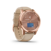 Garmin vívomove LUXE 18K Rose-Gold pulzusmérő óra Italian bőrszíjjal
