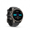 Garmin Fenix 8 PRO Amoled 47mm Sapphire Titanium Grafit fekete szilikon szíjjal pulzusmérő óra