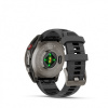 Garmin Fenix 8 PRO Amoled 47mm Sapphire Titanium Grafit fekete szilikon szíjjal pulzusmérő óra