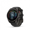 Garmin Fenix 8 PRO Amoled 47mm Sapphire Carbon Gray DLC Titanium fekete/sötétszürke szilikon szíjjal pulzusmérő óra