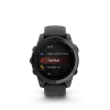 Garmin fenix E 47mm Slate Gray Steel fekete szilikon szíjjal pulzusmérő óra