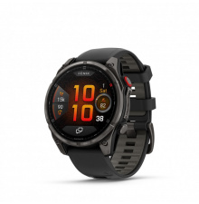 Garmin Fenix 8 PRO Amoled 47mm Sapphire Carbon Gray DLC Titanium fekete/sötétszürke szilikon szíjjal pulzusmérő óra