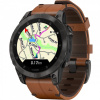Garmin Epix (Gen2) Sapphire DLC Titanium karbonszűrke-bőrszíjjal pulzusmérő óra