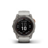 Garmin fenix 7X Pro Sapphire Solar Titánium narancs színű szilikon szíjjal pulzusmérő óra