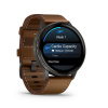 Garmin Venu 4 - 45mm Brown Leather Szilikon és Bőr szíjjal