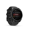 Garmin Fenix 8 Amoled 51mm Slate Gray fekete szilikon szíjjal pulzusmérő óra