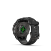 Garmin Fenix 8 Amoled 43mm Sapphire Carbon Gray Titanium DLC fekete/sötétszürke szilikon szíjjal pulzusmérő óra