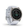 Garmin Epix Pro (Gen2) Sapphire 47 mm Karbonszürke - fehérkő szilikon szíjjal pulzusmérő óra