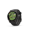 Garmin Fenix 8 Amoled 43mm Sapphire Carbon Gray Titanium DLC fekete/sötétszürke szilikon szíjjal pulzusmérő óra