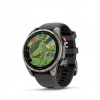 Garmin Fenix 8 PRO Amoled 47mm Sapphire Titanium Grafit fekete szilikon szíjjal pulzusmérő óra