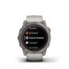 Garmin fenix 7X Pro Sapphire Solar Titánium narancs színű szilikon szíjjal pulzusmérő óra