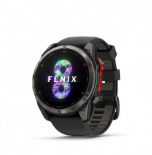 Garmin Fenix 8 PRO MICROLED 51mm Sapphire Carbon Gray DLC Titanium fekete/sötétszürke szilikon szíjjal pulzusmérő óra