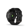 Garmin fenix 7 Pro Sapphire Solar Carbon Grey DLC Titánium fekete szilikon szíjjal pulzusmérő óra