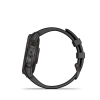 Garmin fenix 7 Pro Sapphire Solar Carbon Grey DLC Titánium fekete szilikon szíjjal pulzusmérő óra