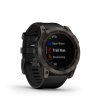 Garmin fenix 7X Pro Solar Carbon Grey fekete szilikon szíjjal pulzusmérő óra