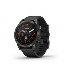 Garmin Epix Pro (Gen2) Sapphire 51 mm DLC Titanium Karbonszürke fekete szilikon szíjjal pulzusmérő óra