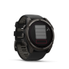 Garmin Fenix 8 Solar 51mm Sapphire Carbon Gray DLC Titan fekete/sötétszürke szilikon szíjjal