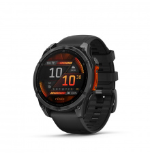 Garmin Fenix 8 Amoled 47mm Slate Gray fekete szilikon szíjjal pulzusmérő óra
