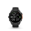 Garmin Fenix 8 Amoled 51mm Slate Gray fekete szilikon szíjjal pulzusmérő óra