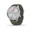 Garmin vívomove STYLE Silver Moss-Green pulzusmérő óra