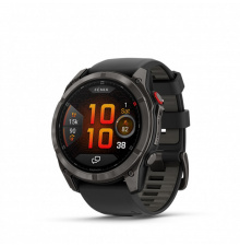 Garmin Fenix 8 PRO Amoled 51mm Sapphire Carbon Gray DLC Titanium fekete/sötétszürke szilikon szíjjal pulzusmérő óra