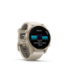 Garmin Fenix 8 Amoled 43mm Sapphire Soft Gold homokkő/szürke szilikon szíjjal pulzusmérő óra