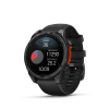 Garmin Fenix 8 Amoled 51mm Slate Gray fekete szilikon szíjjal pulzusmérő óra