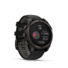 Garmin Fenix 8 Solar 47mm Sapphire Carbon Gray DLC Titan fekete/sötétszürke szilikon szíjjal