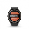 Garmin Fenix 8 PRO Amoled 51mm Sapphire Carbon Gray DLC Titanium fekete/sötétszürke szilikon szíjjal pulzusmérő óra