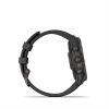 Garmin fenix 7 Pro Sapphire Solar Carbon Grey DLC Titánium fekete szilikon szíjjal pulzusmérő óra