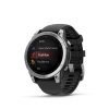 Garmin fenix E 47mm Stainless Steel, Graphite fekete szilikon szíjjal pulzusmérő óra