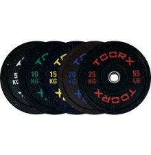 Toorx 50 mm  gumírozott tárcsa 25 kg Bumper Plate