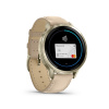 Garmin Venu 4 - 41mm Lunar Gold-Bone pulzusmérő óra Szilikon és Bőr szíjjal