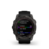 Garmin fenix 7X Pro Solar Carbon Grey fekete szilikon szíjjal pulzusmérő óra